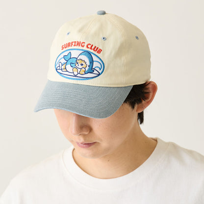mofusand BOARD SHARK! 캡 SURFING CLUB 페일 블루