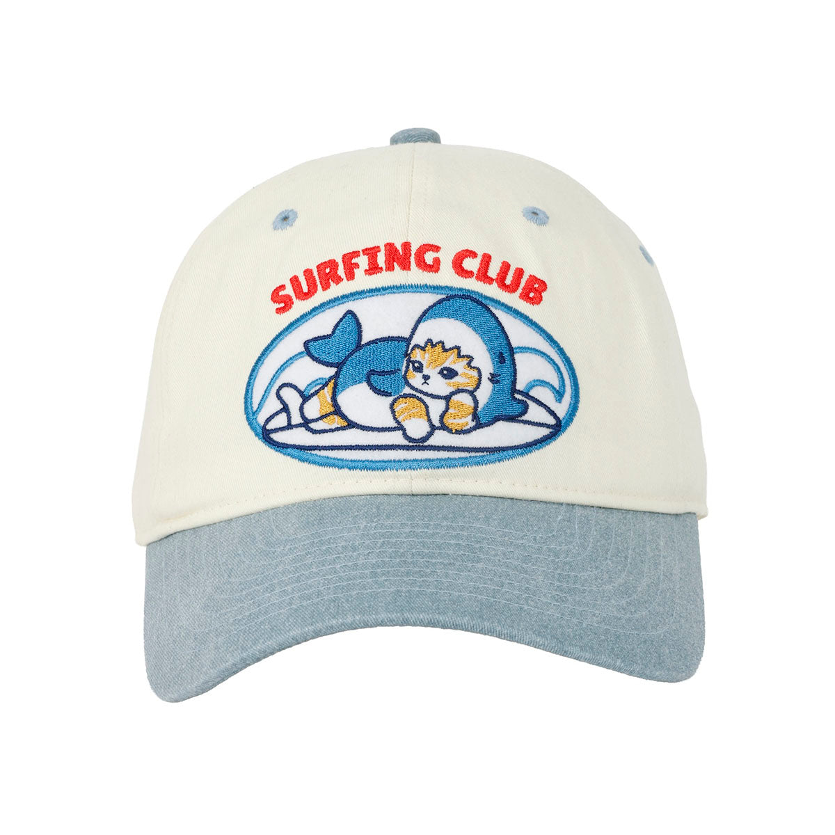 mofusand BOARD SHARK! 캡 SURFING CLUB 페일 블루