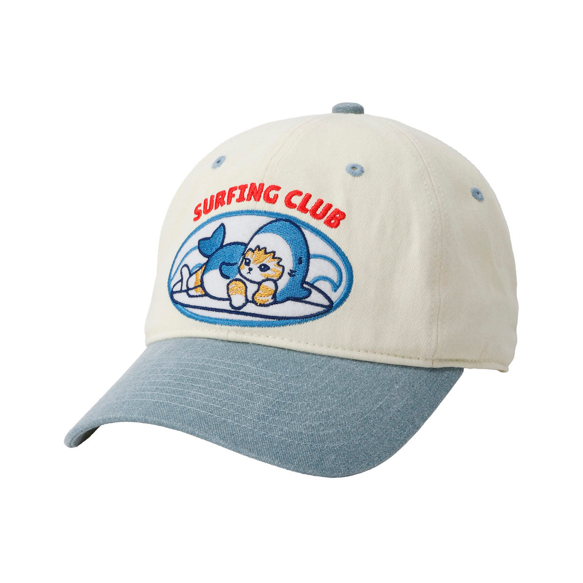 mofusand BOARD SHARK! 캡 SURFING CLUB 페일 블루