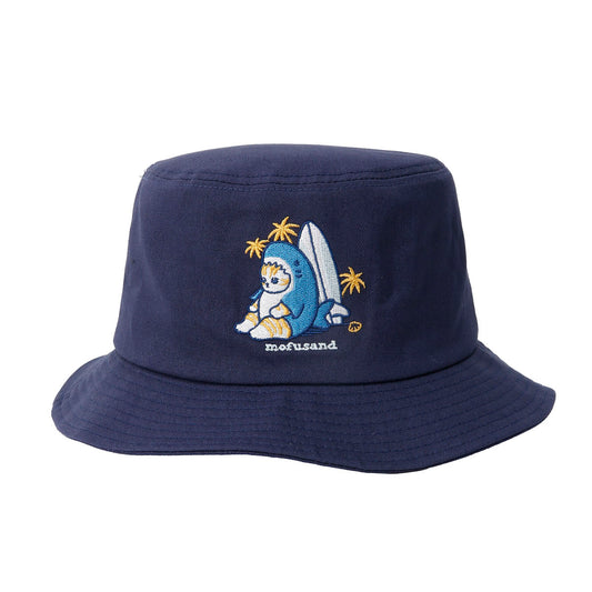 mofusand BOARD SHARK！ バケットハット SURFING NYAN ネイビー
