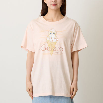 mofusand T恤 Gelato 浅粉色
