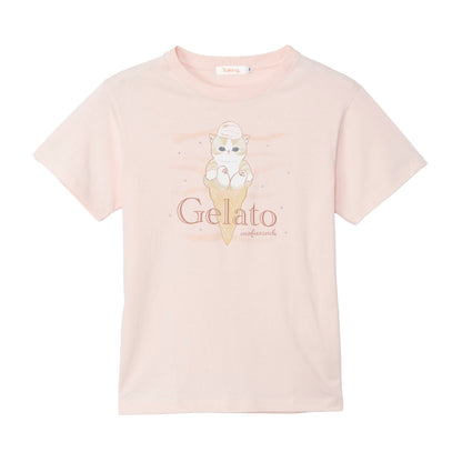 mofusand T恤 Gelato 浅粉色