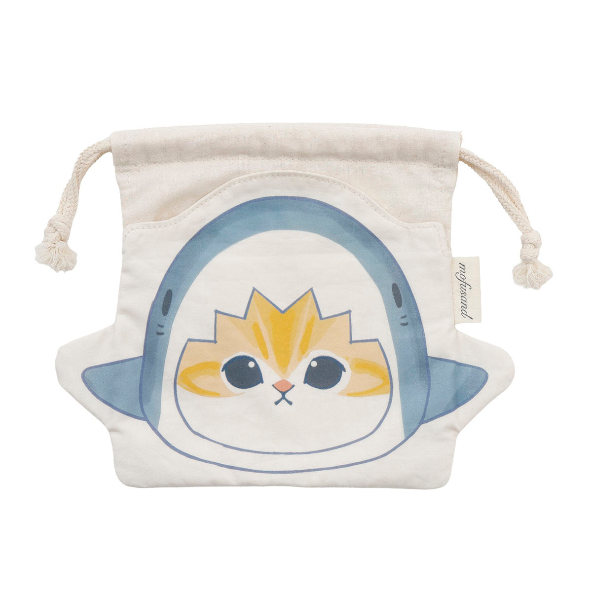 mofusand 造型束口袋 鲨鱼猫 原色