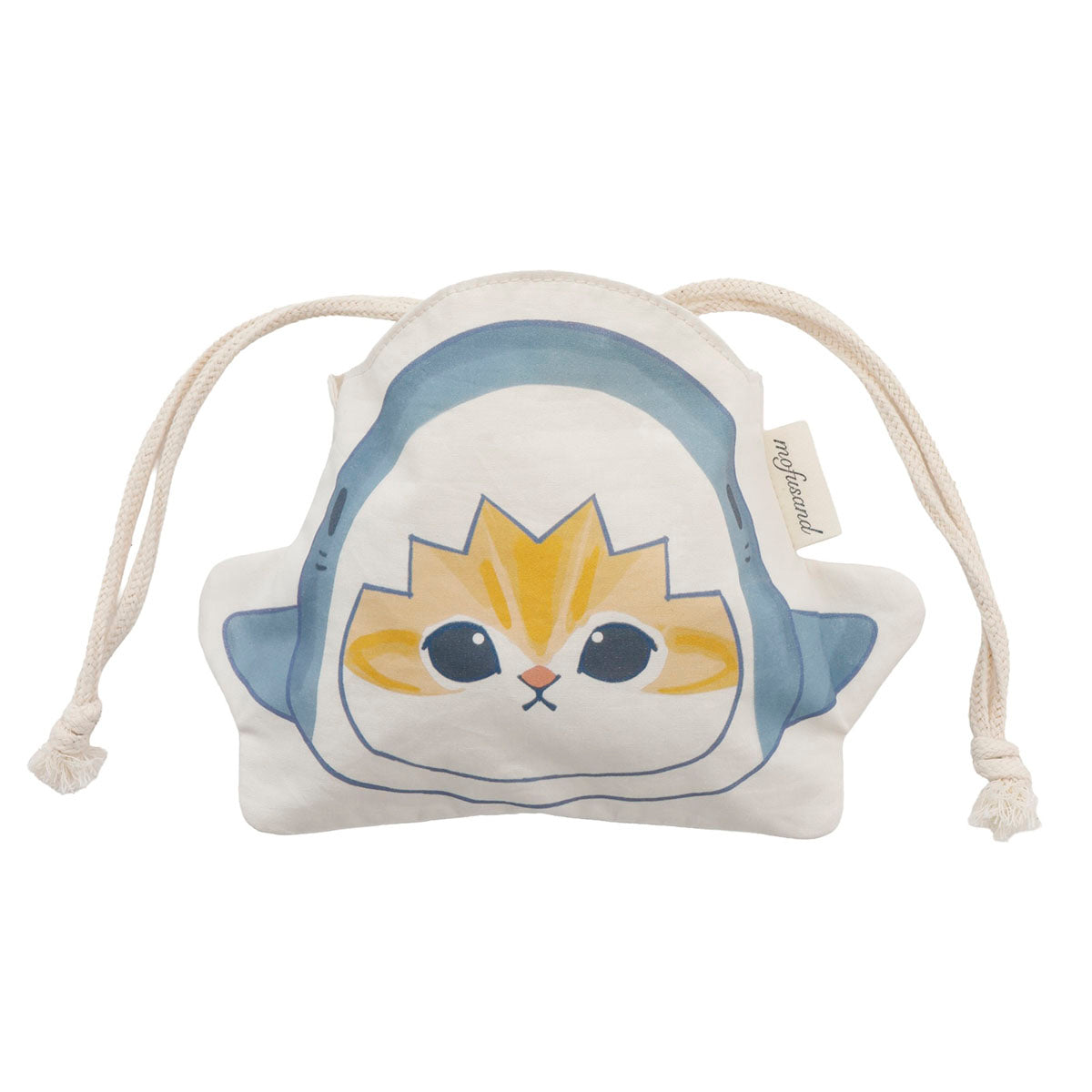 ちっちゃな巾着サシェ/詰替タイプ【白猫とよつ葉】 mofusand ダイカット巾着 サメにゃん ナチュラル | mofusandもふもふ