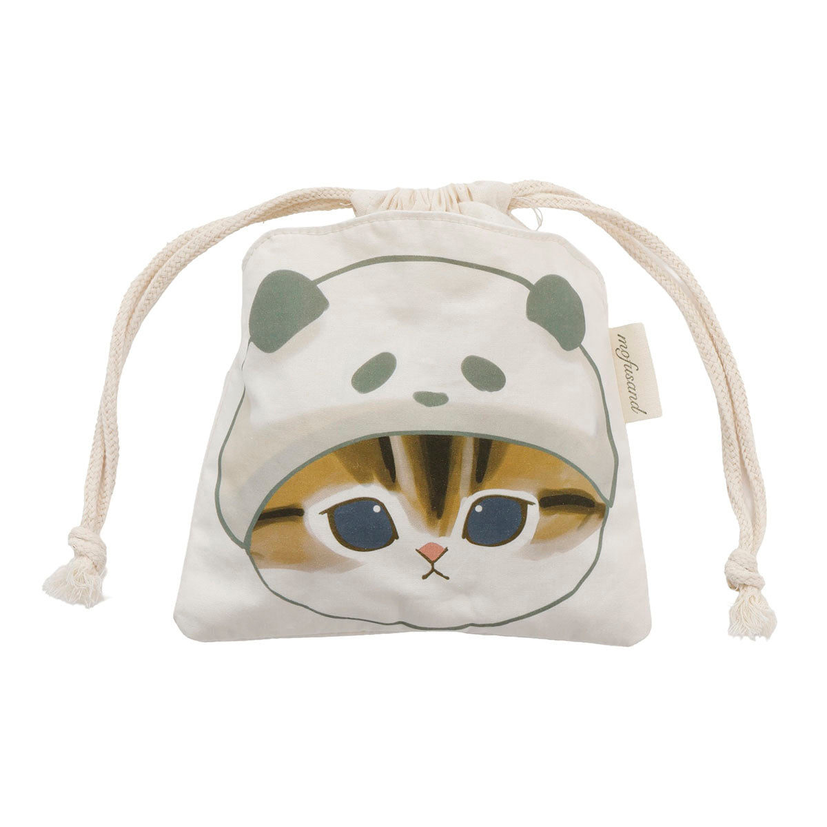 mofusand 造型束口袋 熊猫猫 原色