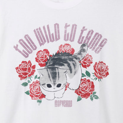mofusand  Tシャツ  TOO WILD TO TAME ホワイト