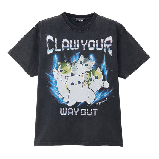 mofusand  Tシャツ  CLAW YOUR WAY OUT スミ
