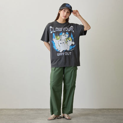 mofusand  Tシャツ  CLAW YOUR WAY OUT スミ