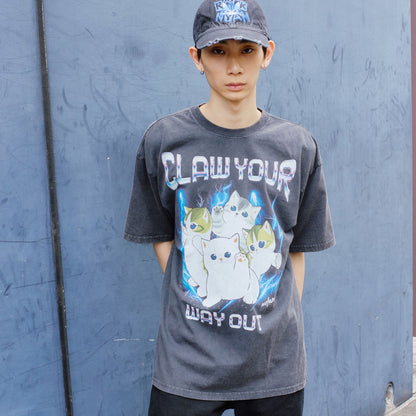 mofusand  Tシャツ  CLAW YOUR WAY OUT スミ