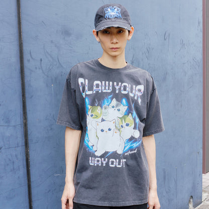 mofusand  Tシャツ  CLAW YOUR WAY OUT スミ