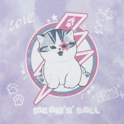 mofusand  Tシャツ  MEOW’N’ROLL パープル