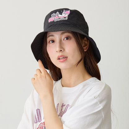 mofusand 나일론 버킷햇 Let’s Rocknyan Together 블랙