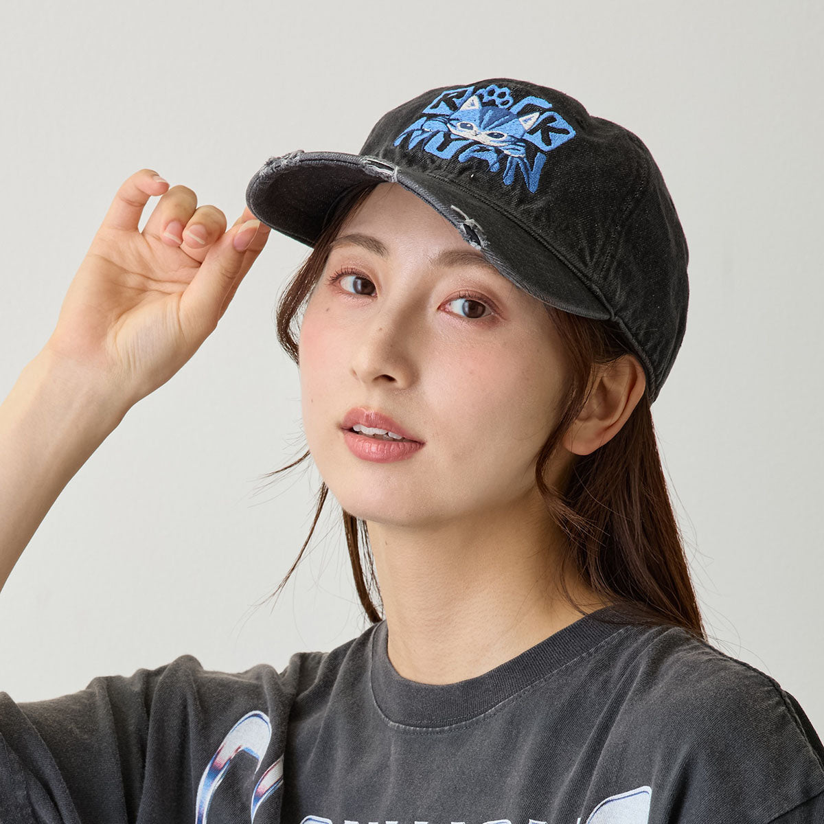 mofusand  キャップ ROCKNYAN ブラック
