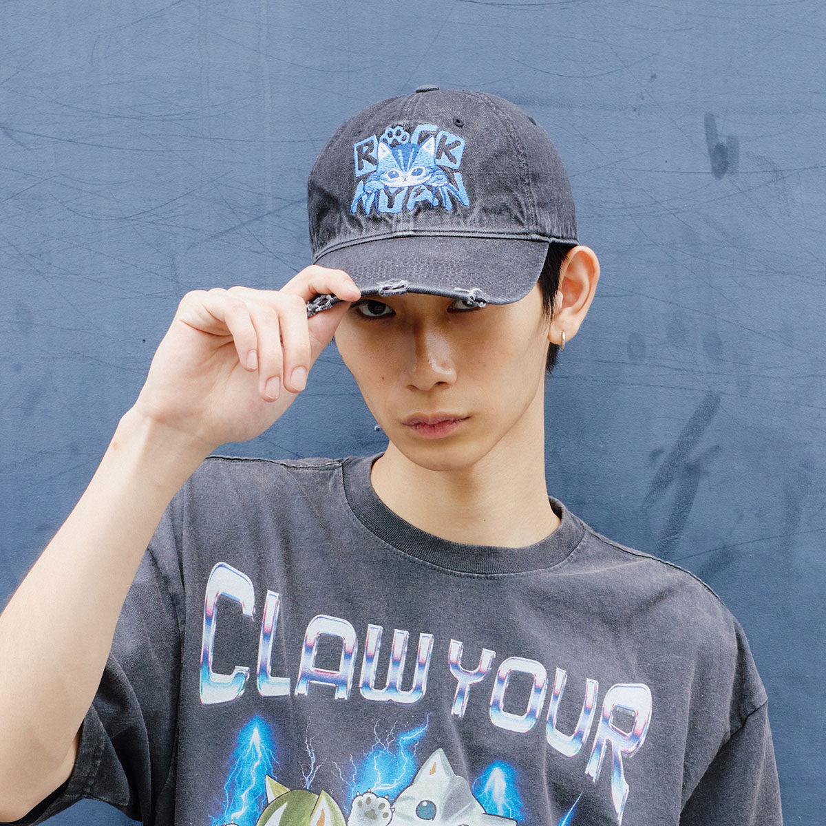 mofusand  キャップ ROCKNYAN ブラック