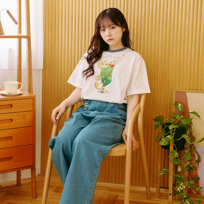 mofusand T-Shirt Cream Soda White