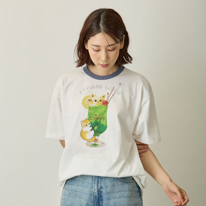 mofusand T-Shirt Cream Soda White