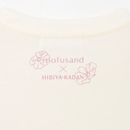mofusand × 히비야 카단 티셔츠 코스모스 오프화이트