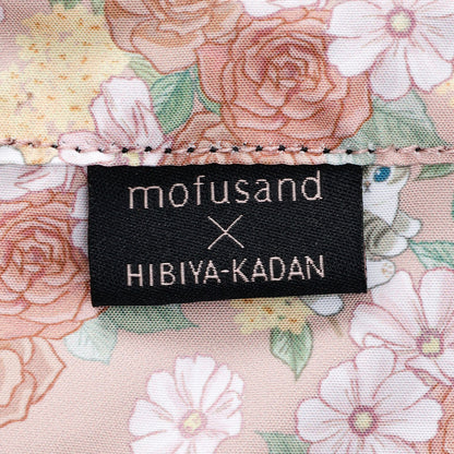 mofusand×日比谷花園 褶皺肩帶迷你包 玫瑰圖案 粉紅色