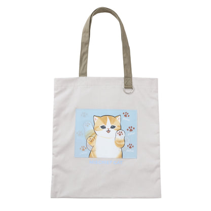 mofusand 렌티큘러 토트백 MISCHIEF CAT 내추럴