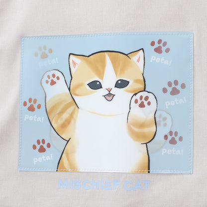 mofusand 렌티큘러 토트백 MISCHIEF CAT 내추럴