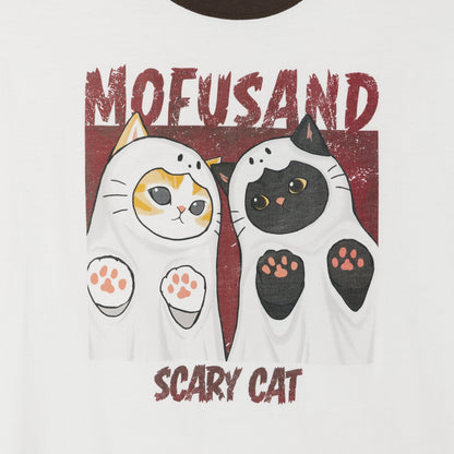 mofusand 티셔츠 SCARY CAT 화이트