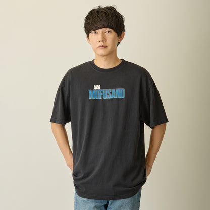 mofusand 티셔츠 호러 상어냥 블랙
