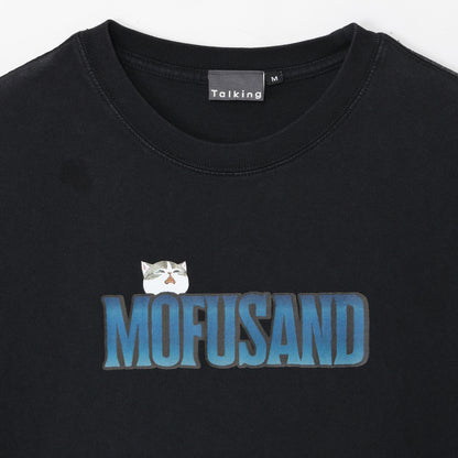 mofusand 티셔츠 호러 상어냥 블랙