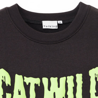 mofusand 스웨트셔츠 CAT WILD SCREAM 블랙