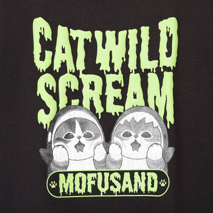 mofusand 스웨트셔츠 CAT WILD SCREAM 블랙