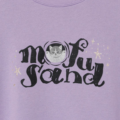 mofusand 스웨트셔츠 SHADOW CAT 퍼플
