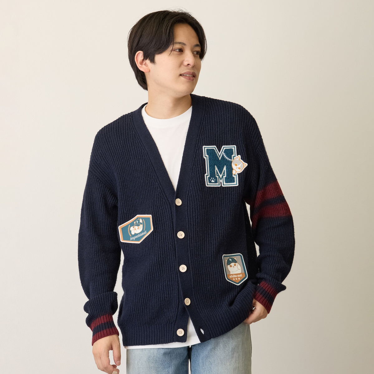 mofusand ニットカーディガン  pitcher ネイビー