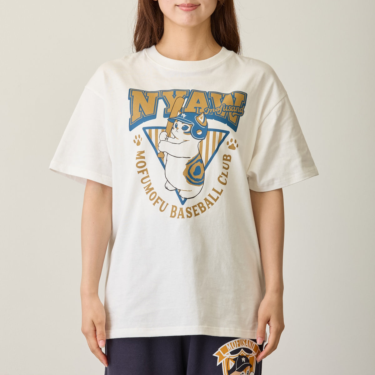 mofusand Tシャツ NYAW ホワイト
