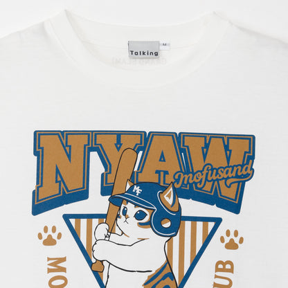 mofusand Tシャツ NYAW ホワイト