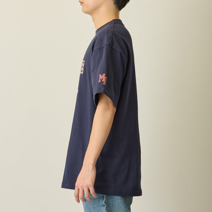 mofusand Tシャツ PAWSING THE GAME  ネイビー