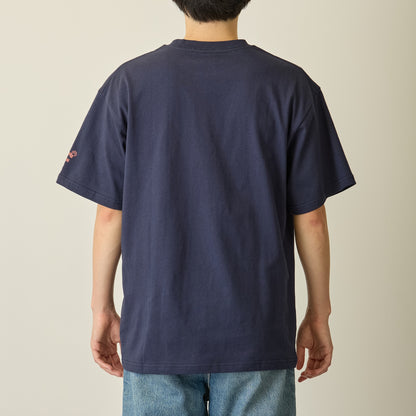 mofusand Tシャツ PAWSING THE GAME  ネイビー