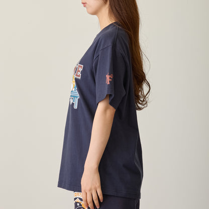 mofusand Tシャツ PAWSING THE GAME  ネイビー