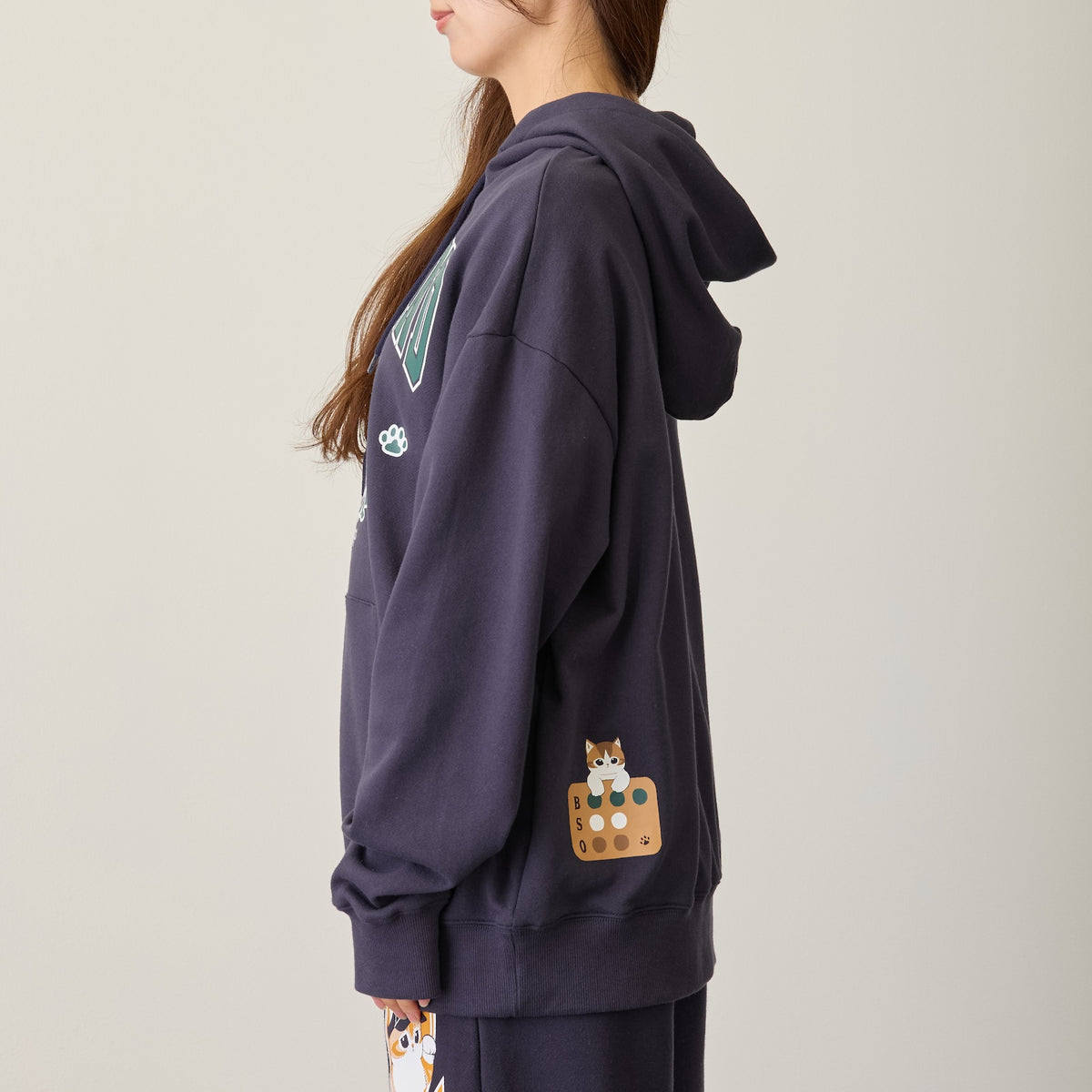 mofusand スウェットパーカー Slugger ネイビー