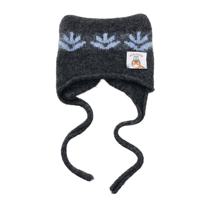 mofusand WOODLANDS 고양이 귀 니트 캡 NORDIC 차콜