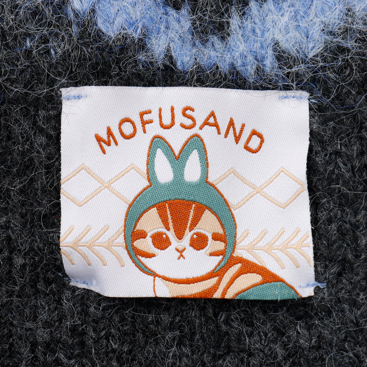 mofusand WOODLANDS 고양이 귀 니트 캡 NORDIC 차콜