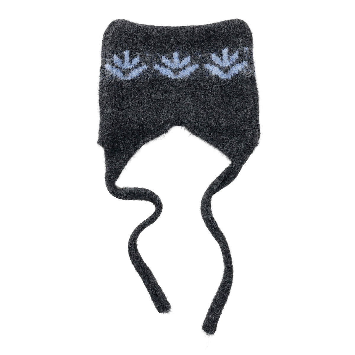 mofusand WOODLANDS 고양이 귀 니트 캡 NORDIC 차콜