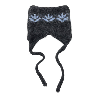 mofusand WOODLANDS 고양이 귀 니트 캡 NORDIC 차콜