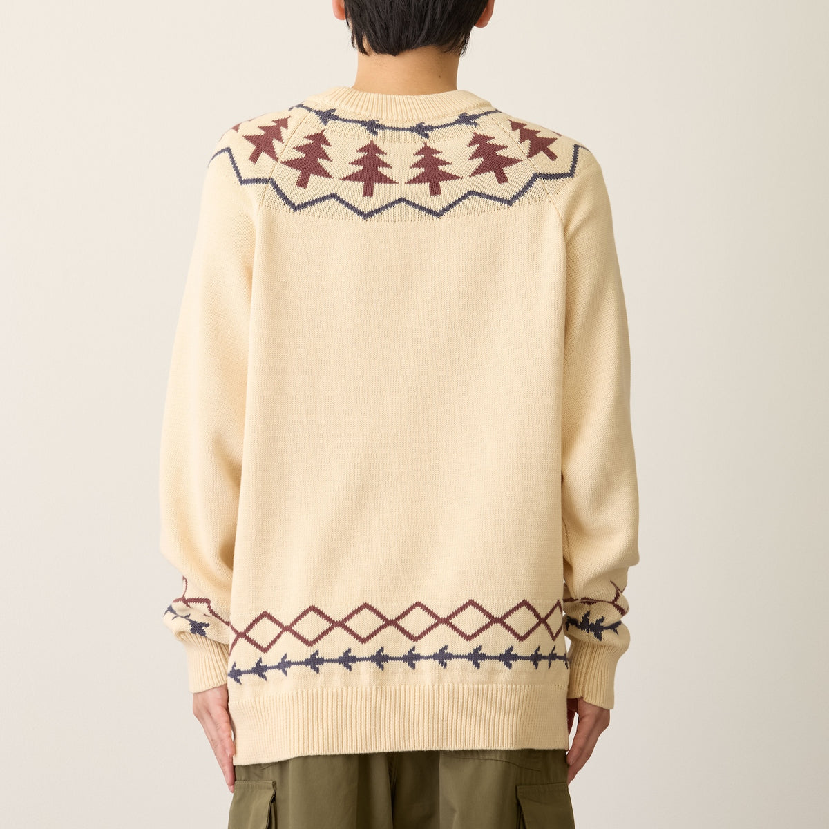 mofusand  WOODLANDS 스웨터 RACOON 내츄럴