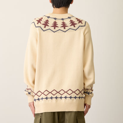 mofusand  WOODLANDS 스웨터 RACOON 내츄럴
