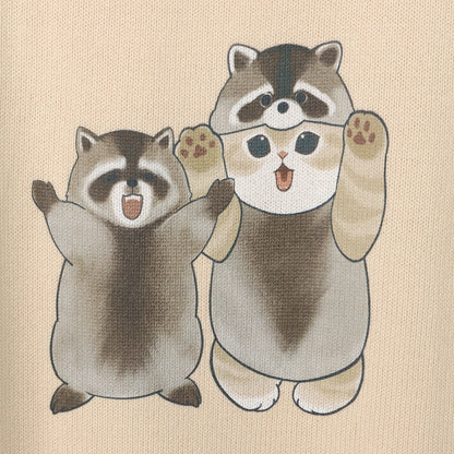mofusand  WOODLANDS 스웨터 RACOON 내츄럴