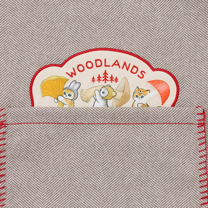 mofusand  WOODLANDS Blanket Stole MUSHROOM Beige