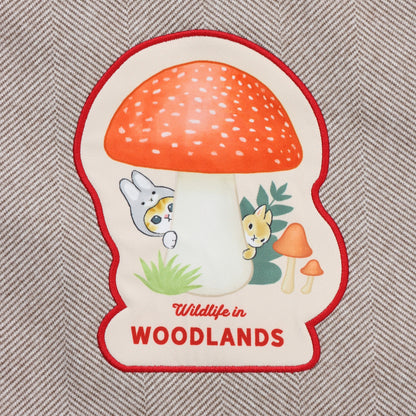mofusand  WOODLANDS Blanket Stole MUSHROOM Beige