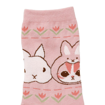 mofusand  WOODLANDS 양말 BUNNY 핑크