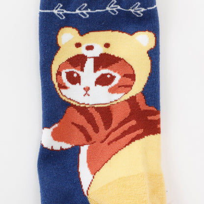 mofusand  WOODLANDS 양말 BEAR 네이비