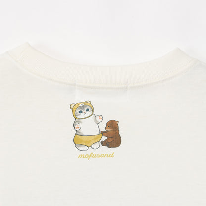 mofusand  WOODLANDS 긴팔 T셔츠 MEADOW FRIENDS 화이트