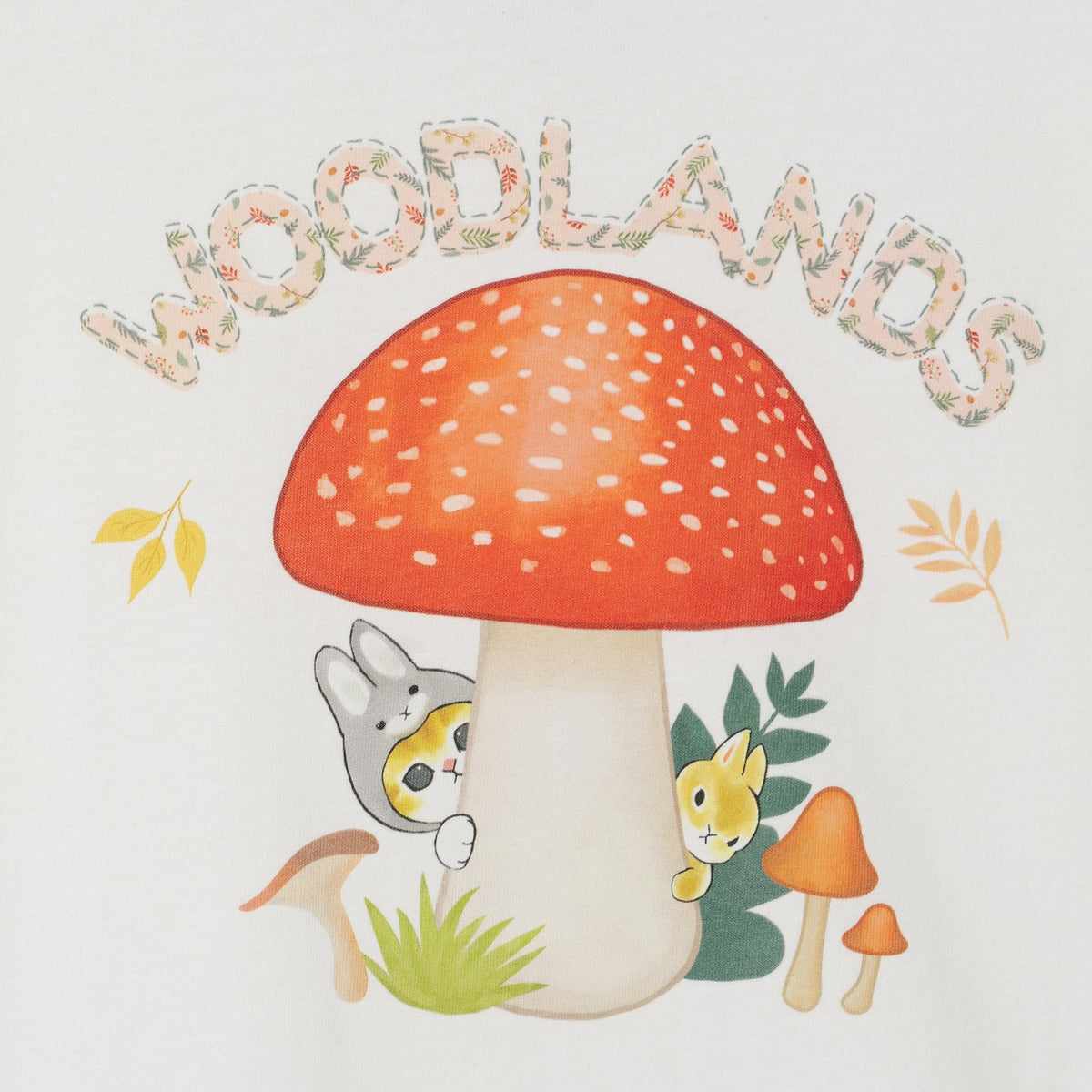 mofusand  WOODLANDS 티셔츠 BUNNY 화이트